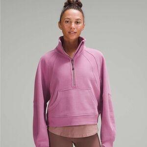 Lululemon Scuba Oversized Funnel Neck Half Zip Velvet Dust